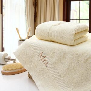 Towel High Quality Pure Cotton Mr Mrs El Embroidered Couple Gift Housewear Furnishings Man Women Party Favors Home Decoration