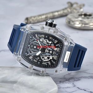 Herrenuhr, transparent, hohles Design, verstellbarer Kalender, kleines Uhrwerk, Sport-Trenduhr, Business-Quarz-Damenuhren