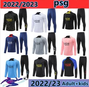 Chandal PsgeS Trainingsanzüge Trainingsset Überleben Fuß Tuta Retro Futbol MessiS Mbappe Fußball Fußball Männer und Kinder 22/23 Maillot Om Trikots Camisetas