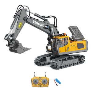 ElectricRC Car Truck Excavator 1 2024 Dumper Technique Vehicle 24g Radio Styrda leksaker för barn Födelsedagspresenter 230325