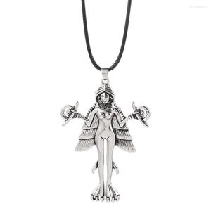 Collane con ciondolo Lucifero Satana Amuleto Collana Personalità Faraone egiziano Fede unisex