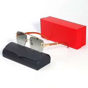 Desinger Solglasögon för kvinna Fashion Eyewear Luxury Carti Glasögon Mens Double Bridge Frame Akryl Personlighet Mix Anti UV Square Polariserade glasögon Lunette