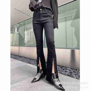 Kadınlar Kot Tasarımcı Modeli Sonbahar Kış Yeni Ürün Mikro Boynuz Sidalı Heavy Metal Siyah Kalça Yukarı Kadın 6fhe