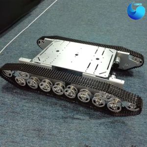 Electricrc Car RC Metal Tank Podwozie 4WD robot Crawler Track Track Pojazd Platforma Platforma Mobilna Zabawa 230325