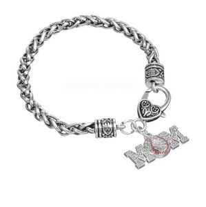 Colecionável para a pulseira de mamãe de beisebol Rhinestone Softball Brincho de tiro de cabeça Bling Bling Sports Sports Game Ball Basketball Volleyball Football