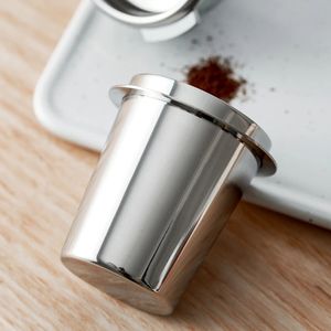 Tampers 58mm 51mm Coffee Dosing Cup Sniffing Mug for Espresso Machine Wear Resistant Stainless Steel Coffee Dosing Cup Drop 230324