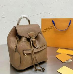 MONTSOURIS バックパックスタイルの女性の Empreinte レザーショルダースクールバッグ財布高級デザイナーバックパック女性メッセンジャーバッグかばん