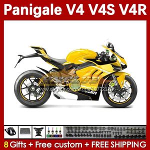 Wtryskowe owiewki formy dla Ducati Street Fighter Panigale V4S V4R V 4 V4 S R 2018 2019 2020 Bodywork 41NO.86 V4-S V4-R V-4S 18 19 20 V-4R 18-22 Motocykl Golden Stock Body Złoty stada