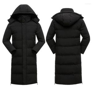 Masculino para masculino com jaqueta quente de casaco de neve, algodão de algodão longa com zíper longa parka