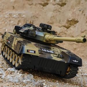 ElectricRC Car 24G RC Tank Crawler Carri armati corazzati militari Suono e luce Telecomando Lotta Fuoristrada Regali Giocattoli per ragazzi 230325