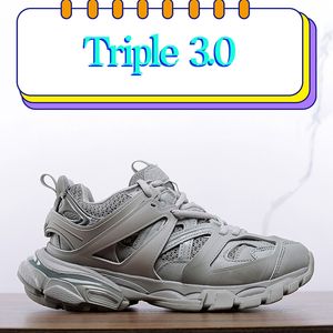 Designer Fritidsskor Män Kvinnor Trippel 3.0 Grå Orange Löpare Blå Svart Gul Sneakers Lime Isblå Sneakers Mode Lyxigt märke Nylontryckta Plattformsskor