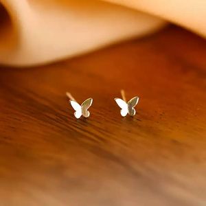 Stud Earrings Fine Fashion Gold Plated Butterfly For Women Girl Animal Cute Romantic Earring Tragus Trendy Piercing Jewelry Gift