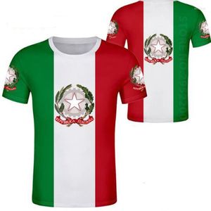Herr t -skjortor Italien manlig ungdom diy skräddarsydd namn nummer po text ita casual skjorta nation flagga italienska land italia college kläder