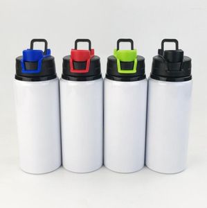 물병 10-100pcs 600ml/20oz DIY 승화 블랭크 병 머그잔 알루미늄 스포츠 여행용 텀블러 컵 음주