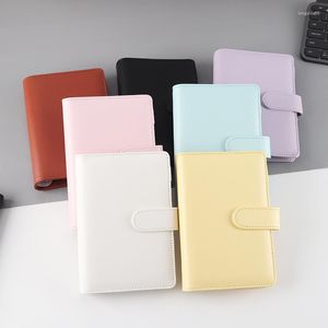 LUSE-liściowy notebook skórzany obudowa Macaron Color Multi-Funkcja okładka Dziennik Książka dziennik