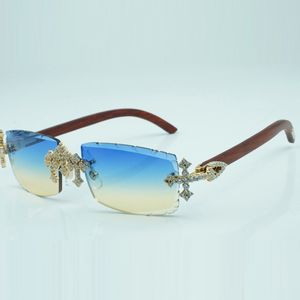 Cross diamond cool sunglasses 3524031 with natural original legs and 57 mm cut lens