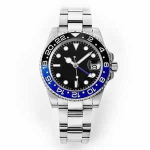 Relógios de pulso Black Swiss Movement Watch Mechanical Watch Luxury Watches Automatic 40mm de aço inoxidável deslizante Sapphire Super Luminous Montre de Luxe