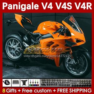 Мотоциклетные обтекатели для истребителя Ducati Street Panigale V4S V4R V 4 V4 S R 18 19 20 Body 41NO.59 V4-S V4-R 18-22 V-4S V-4R 2018 2019 2020 Инъекция плесени Глосс оранжевый