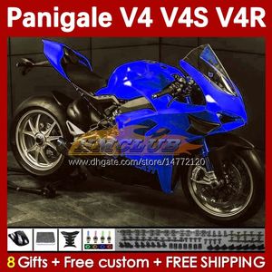 Motorcykelmässor för Ducati Street Fighter Panigale V4S V4R V 4 V4 S R 18 19 20 Body 41no.56 V4-S V4-R 18-22 V-4S V-4R 2018 2019 2020 Injektion Mögel Kroppsverk Blue Stock BLK BLK