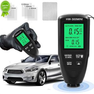 New Hw-300 Mini Auto Thickness Gauge Digital Coating Car Paint Tester 0.1micron 0-2000 Car Paint Film Thickness Tester Measuring