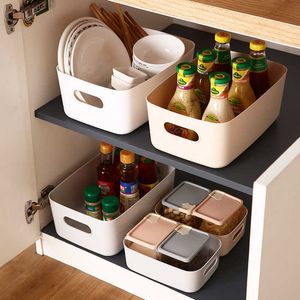 Storage Boxes Bins Desktop Storage Box Sundry Storage Student Snack Plastic Cosmetic Storage Box Household Kitchen Sorting Box Makeup Box P230324