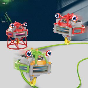 Electric/RC Animals Creative Magical Tumbler Unicycle Robot Electric Toy Tightrope Walker Balance Car Assembling Interesting Gifts for Boys Girls 230325