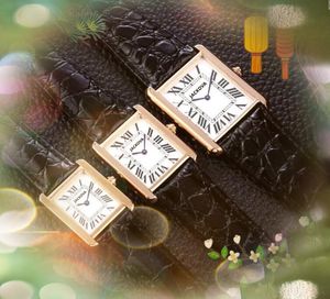 5A Quality Rectangle Roman Tank Designer Watches Dress Business Men Women Premium Quartz Movement Genuine Leather Belt Ultra-thin elegant wristwatch montre de luxe