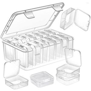 Aufbewahrungstaschen Tragbare Mini-transparente Box Container Organizer Klassifizierungshilfen für Perlen Pillen Schmuck Schrauben