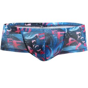 Underpants Sexy Boxer Mens Underwear Men Mesh Male Pure Men's Panties Shorts Printed Cuecas E-072