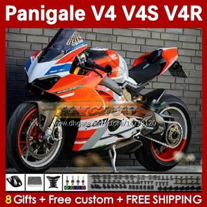 Motorcycle Fairings For DUCATI Street Fighter Panigale V4S V4R V 4 V4 S R 18 19 20 Body 41No.43 V4-S V4-R 18-22 V-4S V-4R 2018 2019 2020 Injection Mold Bodywork orange stock