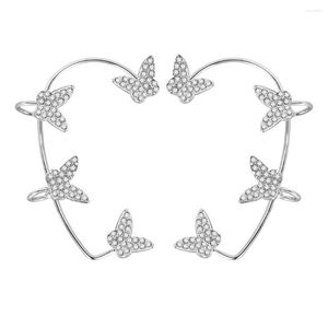 Backs Orecchini Kpop Shiny Crystal Butterfly Earcuff per donna senza piercing 2023 Fashion Ear Clip sposa gioielli da sposa