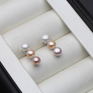 Stud Real 925 Sterling Silver Fine Natural Pearl Jewelry Orecchini per le donne all'ingrosso 230325