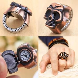 Wristwatches Women Watch Fashion Unisex Finger Skull Ring Clamshell Men Casual Relogio Feminino Masculino Gift W50