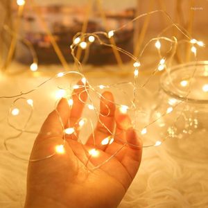 Strängar 5m 3m led koppartråd strängbelysning julinredningar navidad fairy garland bröllop rum dekor år gåvor
