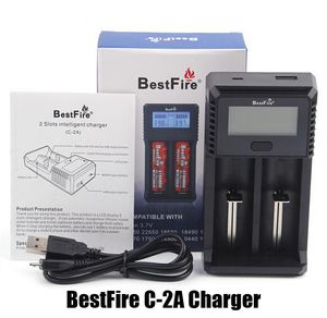 Authentic BestFire USB Charger LCD Smart Chargers C 2A 2 Slots for 18650 26650 18350 22650 17500 14500 16340 Dual Fast Rechargeable Lithium Battery