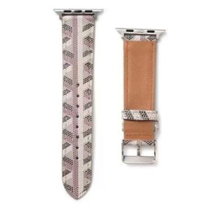 Fashion WatchBand Strap für Apple Watch Band 42mm 38mm 40mm 44mm 41mm 45mm 49mm iWatch 4 5 6 SE 7 Serie G Luxus Designer Leder Bunte Smart Straps