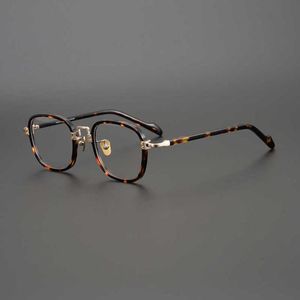 Lüks Tasarımcı Moda Güneş Gözlüğü% 20 İndirim Japon El yapımı özel Gold Plaka Gözlük Koleksiyonu Çerçeve Kutusu Yüksek Miyopi ile Donanlanabilir