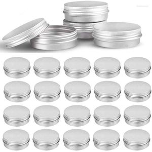 Storage Bottles 1Pcs 5ML-250ML Screw Top Metal Aluminum Tin 2OZ 3oz Soap Lip Cosmetic Candle Spices Containers 4oz Gloss Packaging