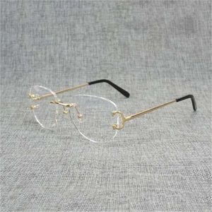 Luxury Designer Fashion Sunglasses 20% Off All-match Finger Random Square Clear Glass Men Oval Wire Optical Metals Frame Oversize Eyewear Women For Eye Reading