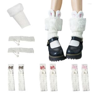 Women Socks Knit Winter Japanese JK Loose Style Lady Boots Knee High Boot Stockings Leggings Warm Legs