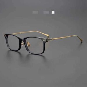 Fashion men's outdoor sunglasses Japan 999.9 high-end glasses frame male myopia Chen Daoming Ye Jingyan same pure titanium big face transparent