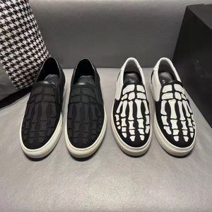 23s/s Top Design Casual Shoe-Slip-On Men Skeleton Sneaker Man Suede Cuesher