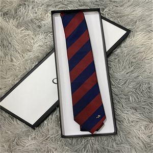 2023 Mens Luxury Cocondtie Damier Ties Plaid Designer gravata gravata de seda com caixa preto azul branco 83k5#