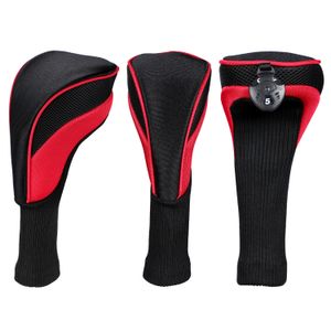 Other Golf Products 3PcsSet Golf Wood Cover Driver 1 3 5 Fairway Woods Headcovers Long Neck Head Covers For Golf Clubs Number Tag Interchangeable 230325