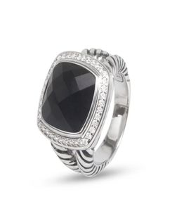 band rings Women and Men Classic Ladies Black Onyx Zircon Rings Fashion Jewelry Accessories Rings5176075
