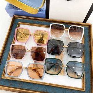 Luxury Designer Fashion Sunglasses 20% Off Family G's fashion square large frame Female stars with the same thin face shaving GG0903