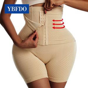 女性のシェイパーybfdo女性ウエストトレーナーシェイパー腫瘍コントロールボディシェーパーショーツHI-WAISTバットリフター太ももスリムスリミングバックルパンティー230325