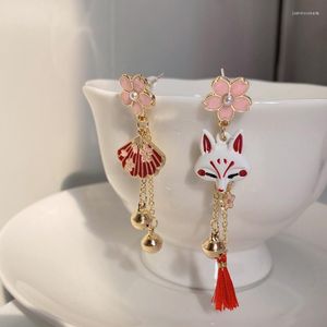 Dangle Earrings Aesthetic Design Japan Korea Fashion Flower Cartoon Small Animal Irregular Statement Gentle Luxury Accessories Jewelry