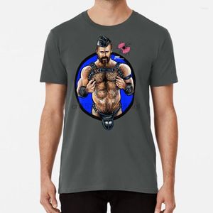 Men's T Shirts Bullethole Leather Daddy Harness The Power Shirt Gay Interest Musclebear Muscle Bear Bubblebutt