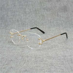 Luxury Designer High Quality Sunglasses 20% Off All-match Finger Random Square Clear Glass Men Oval Wire Optical Metals Frame Oversize Eyewear Women For Eye Reading